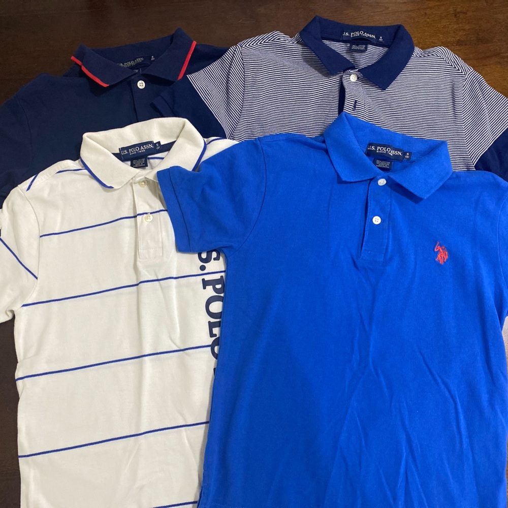 4 boys US Polo Assn Polos